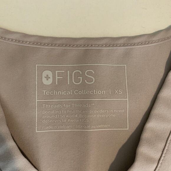 Figs Top Womens XS Extra Small Cool Stone Catarina One Pocket Scrub Short Sleeve - Picture 8 of 12